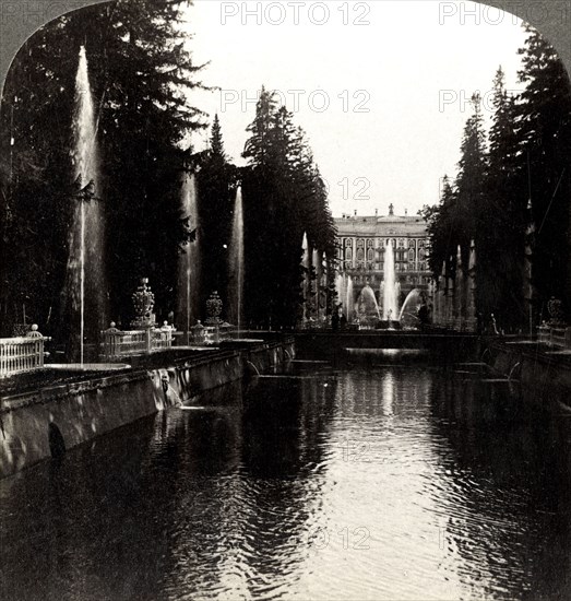 'The Avenue of Fountains, Imperial Palace of Peterhof