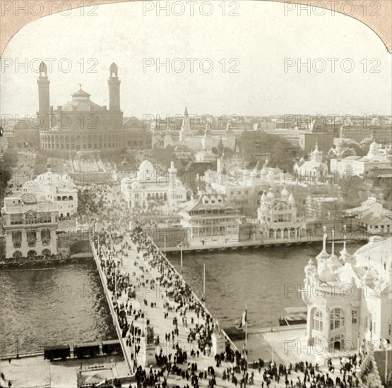 'Looking North from the Eiffel Tower, Paris Exposition'