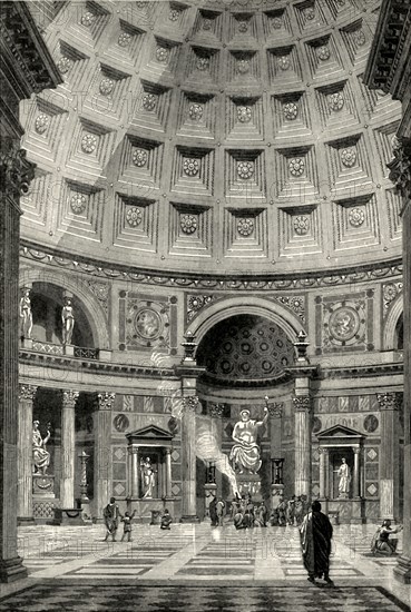 'Interior of the Pantheon at Rome (restored)',1890