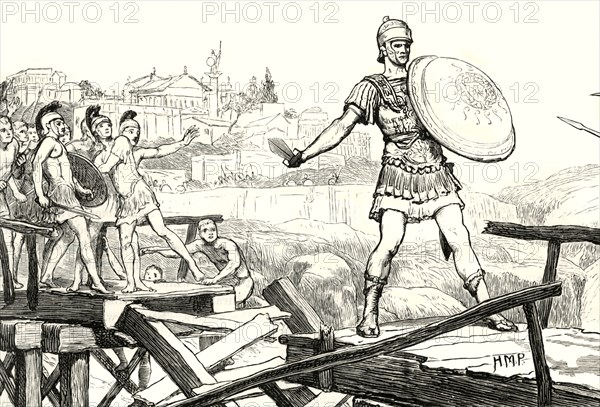 'Horatius Cocles Defending The Bridge',1890