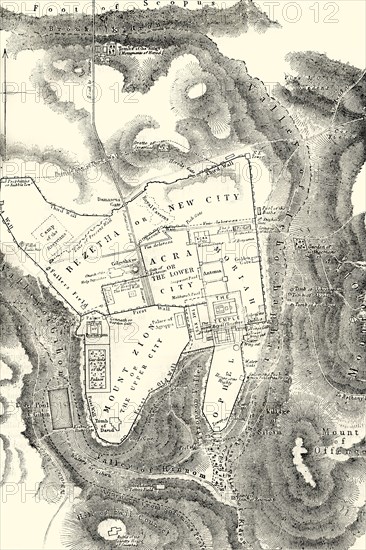 'Plan of Jerusalem in the First Christian Century',1890