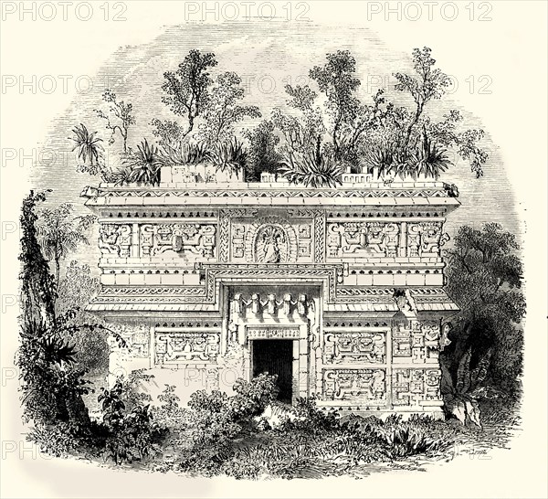 'Facade of Native Palace in Yucatan',1890