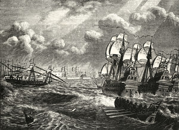 'The English Fleet Before Cadiz',-1596