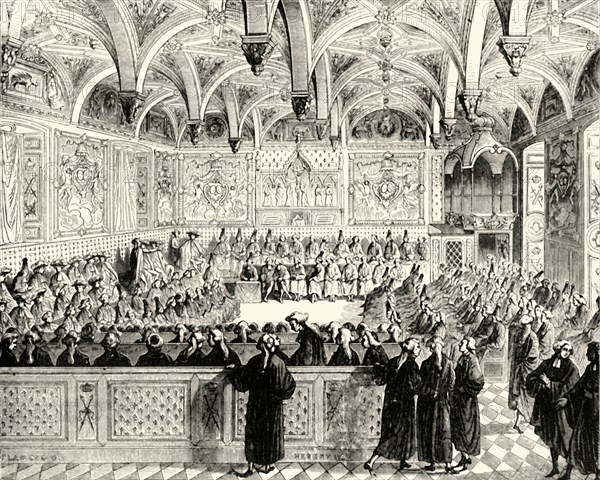 'Sitting of the Parliament of Paris',1890