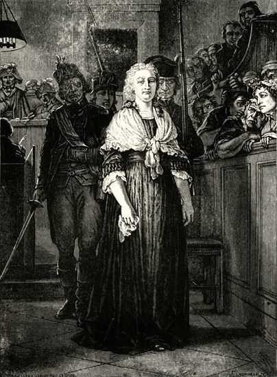 'Marie Antoinette Leaving the Revolutionary Tribunal',1793