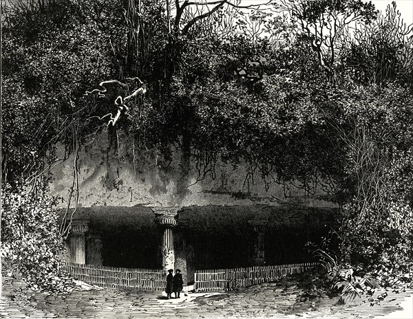 'Entrance of Cave at Elephanta (Bombay Presidency)',1890