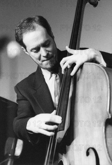 Phil Flanigan, playing double bass, c2006. Creator: Brian Foskett.