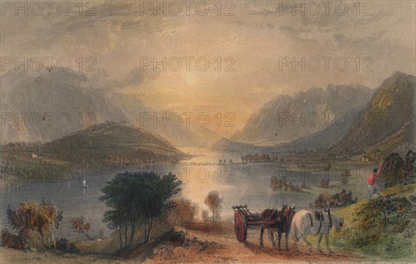 'Thirlmere & Helvellen &c. From Raven Crag', c1830s. Creator: Unknown.