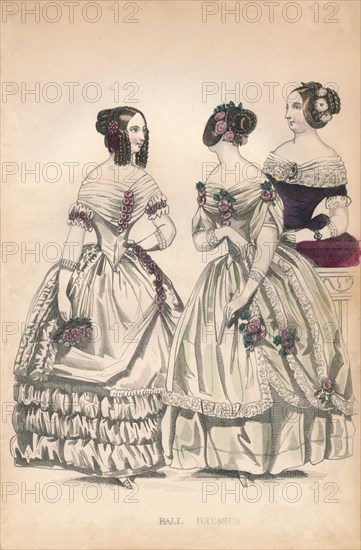 'Ball Dresses', 19th century. Creator: Unknown.