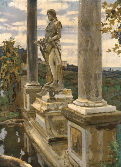 'Statue of Vertumnus at Frascati', 1907, (c1930). Creator: John Singer Sargent.
