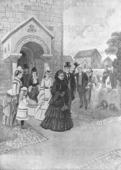 'Queen Victoria's Life at Osborne: Her Majesty at Whippingham Church', c1860s, (1901). Creator: Adolphe Forestier.