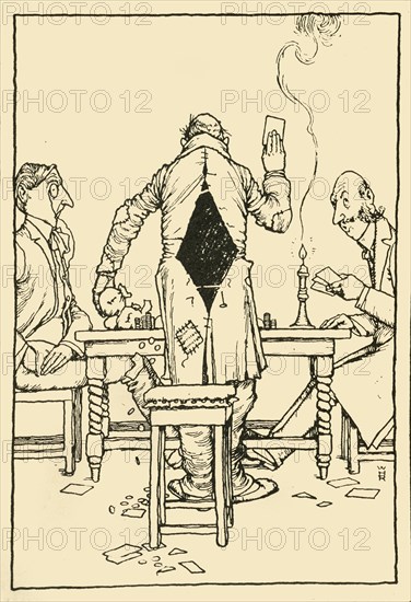 The Wininng Card on the ace of diamonds', 1910. Creator: W Heath Robinson.