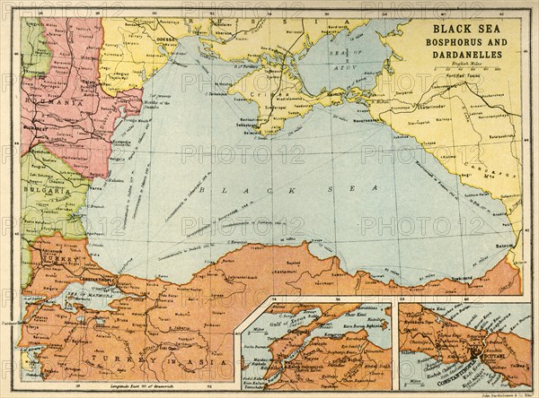 Black Sea: Bosphorus and Dardanelles, c1914, (c1920). Creator: John Bartholomew & Son.