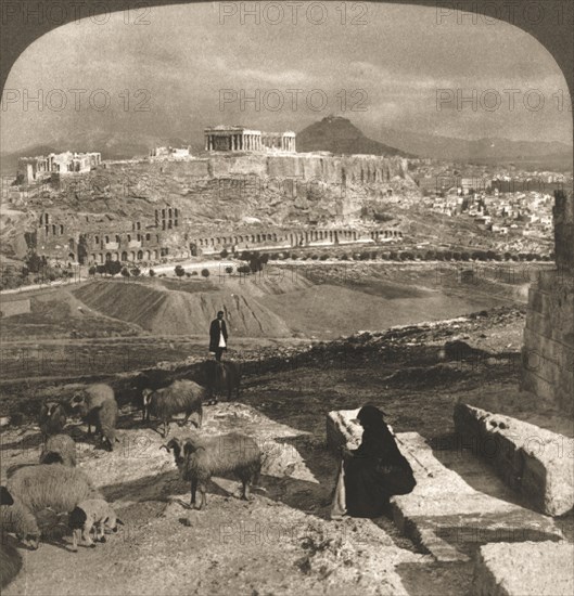 'The Acropolis, Athens, Greece', 1902.  Creator: Works and Sun Sculpture Studios.