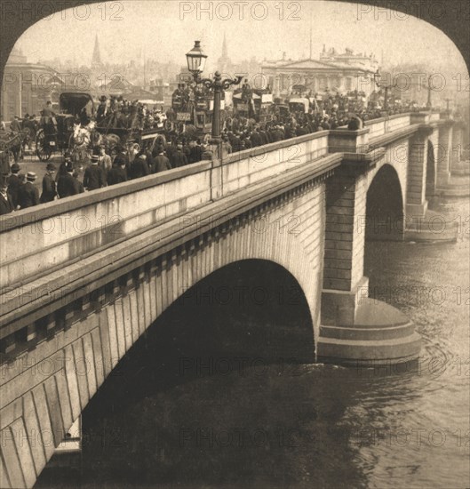 'London Bridge, London, England', 1901.  Creator: Works and Sun Sculpture Studios.