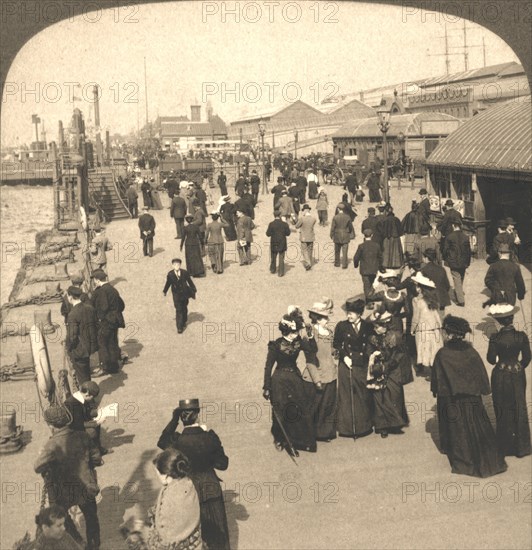 'The Ocean Steamship Landing, Liverpool, England', 1901.  Creator: Works and Sun Sculpture Studios.