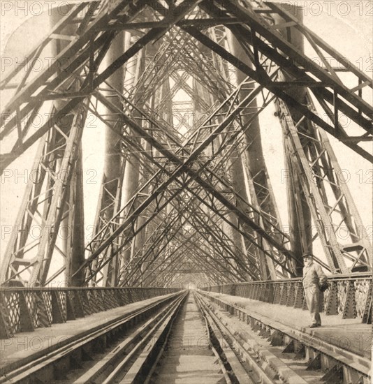 'The Great Forth Bridge, Scotland', 1896.  Creator: Works and Sun Sculpture Studios.