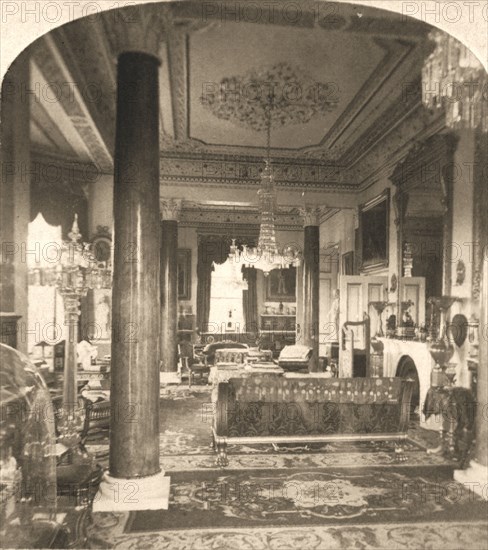 'The Drawing Room, Queen Victoria's Marine Residence, Osborne House, I.O.W', 1900.  Creator: Works and Sun Sculpture Studios.