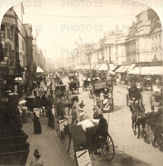 'Regent Street, London', 1896.  Creator: Works and Sun Sculpture Studios.