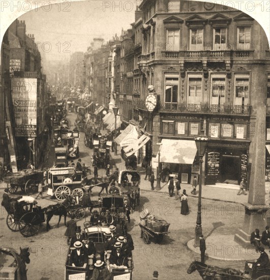 'Fleet Street, London', 1896.  Creator: Works and Sun Sculpture Studios.