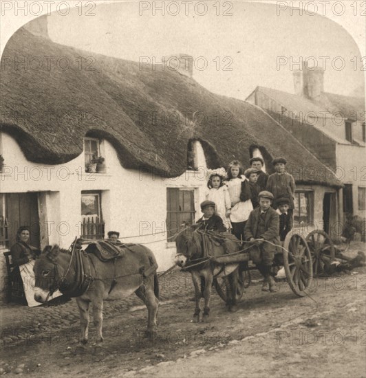 'Picturesque Life and Customs of an Irish Village, Ireland', 1901.  Creator: Works and Sun Sculpture Studios.