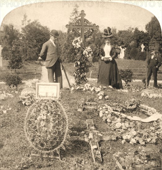 'The Grave of Charles Stewart Parnell, Irelands greatest leader, Dublin', 1896.  Creator: Works and Sun Sculpture Studios.