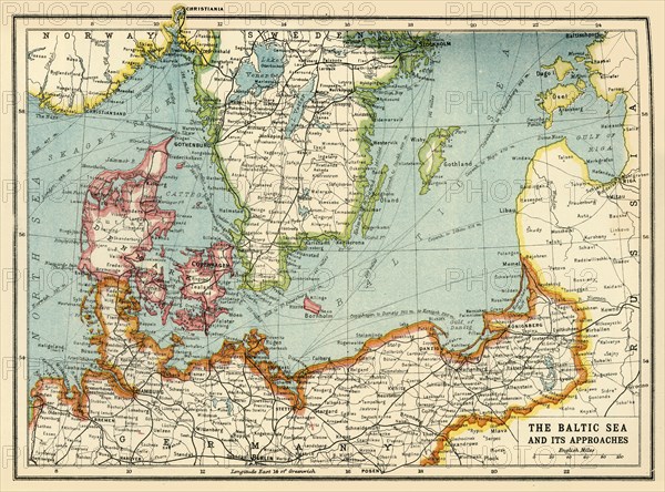 'The Baltic Sea and Its Approaches', First World War, c1915, (c1920). Creator: John Bartholomew & Son.