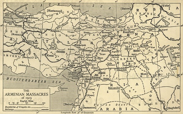 'The Armenian Massacres of 1915', First World War, (c1920). Creator: Unknown.