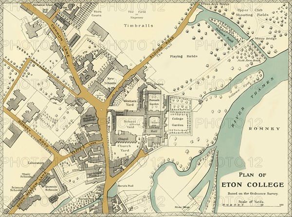 'Plan of Eton College', 1911. Creator: Unknown.