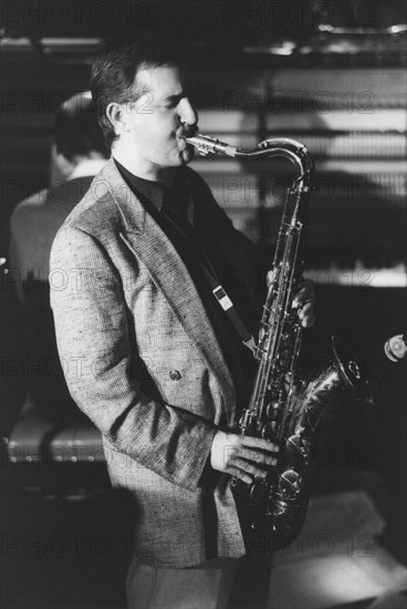 Scott Hamilton, Jazz Caravan, Exchange, Cambridge, 1991. Creator: Brian Foskett.