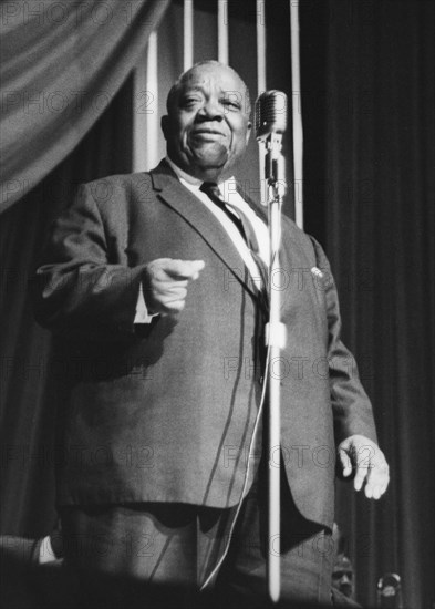 Jimmy Rushing with the Basie Band, London, 1963. Creator: Brian Foskett.