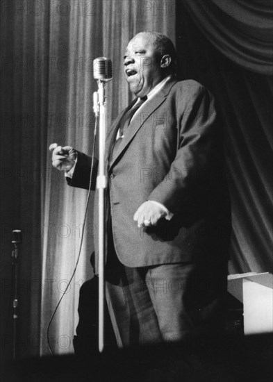 Jimmy Rushing with the Basie Band, London, 1963. Creator: Brian Foskett.