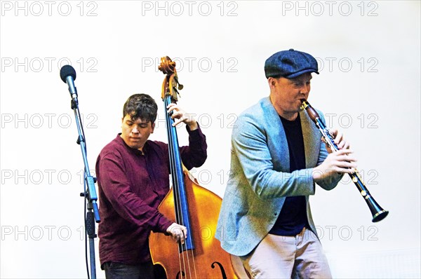 Adrian Cox and Simon Read, Adrian Cox Quartet, Loughton Methodist Church, Essex, 28 Sept 2019. Creator: Brian O'Connor.