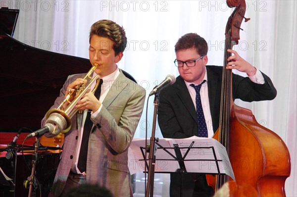 Freddie Gavita and Conor Chaplin, Watermill Jazz Club, Dorking Surrey, 24 Sept 2019. Creator: Brian O'Connor.