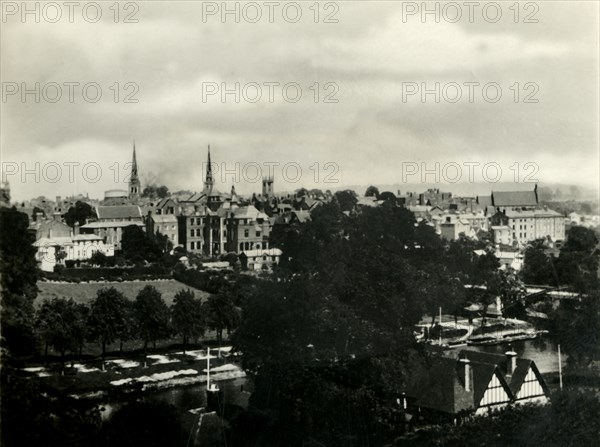 'Shrewsbury from the Schools', c1920s. Creator: Unknown.