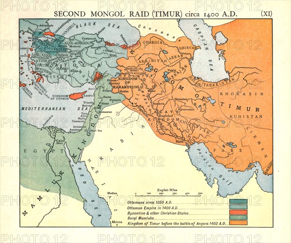 'Second Mongol Raid (Timur), circa 1450 A.D.', c1915.  Creator: Emery Walker Ltd.