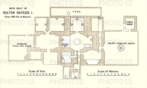 'Bath built by Sultan Bayezid I, circa 1390 A.D. at Mudurlu', c1915.  Creator: Stanford's Geographical Establishment.