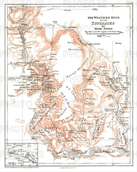 'The Western Bend of the Euphrates', c1915.  Creator: Mark Sykes.