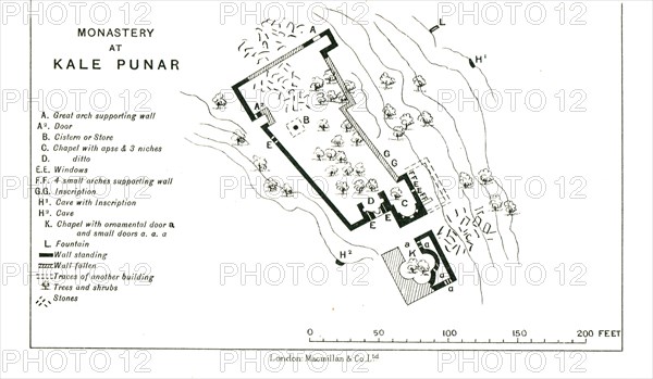 'Monastery at Kale Punar', c1915. Creator: Stanford's Geographical Establishment.