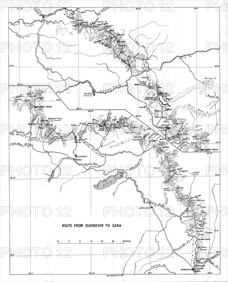 'Route from Diarbekir to Zara', c1915.  Creator: Unknown.
