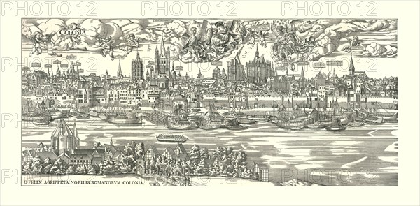'Cologne on the Rhine in 1530'. Creator: Unknown.