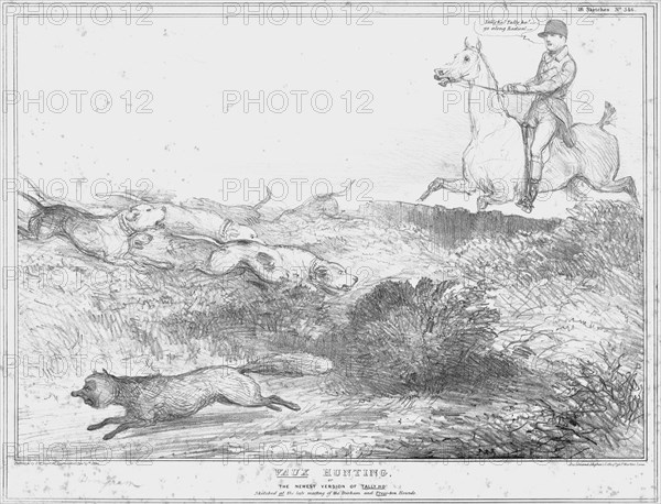 'Vaux Hunting, or the Newest Version of Tally Ho!',1834. Creator: John Doyle.