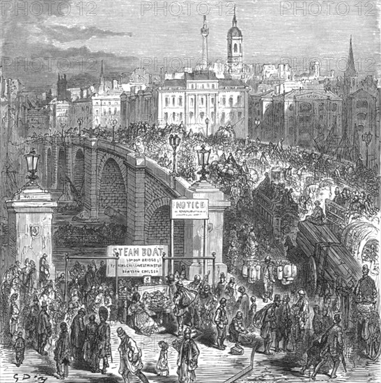 'London Bridge, 1872', 1872.  Creator: Gustave Doré.