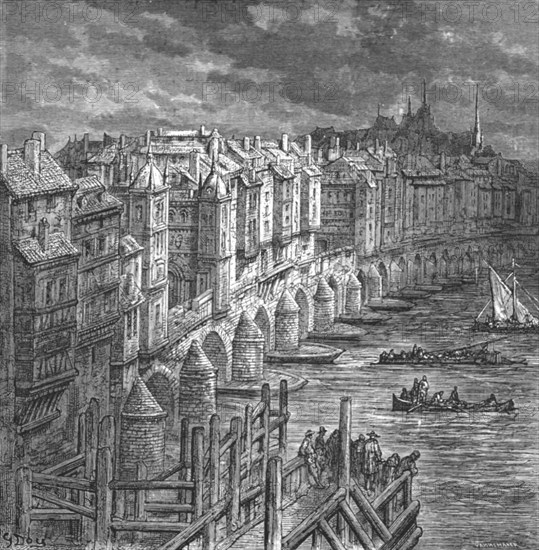 'London Bridge, 1694', 1872.  Creator: Gustave Doré.