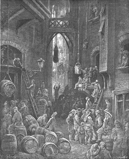 'A River Side Street', 1872.  Creator: Gustave Doré.