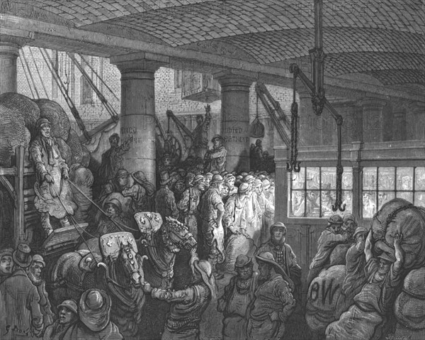 'St. Katherine's Dock', 1872.  Creator: Gustave Doré.