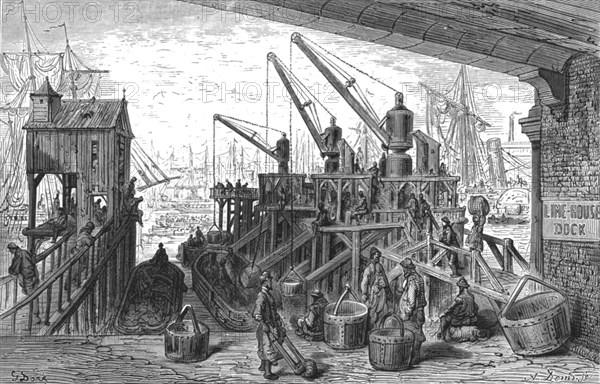 'Limehouse Dock', 1872.  Creator: Gustave Doré.