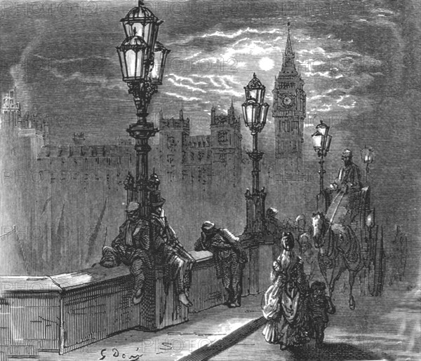 'Victoria Embankment', 1872.  Creator: Gustave Doré.