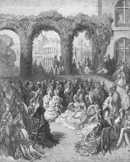 'Holland House - A Garden Party', 1872. Creator: Gustave Doré.