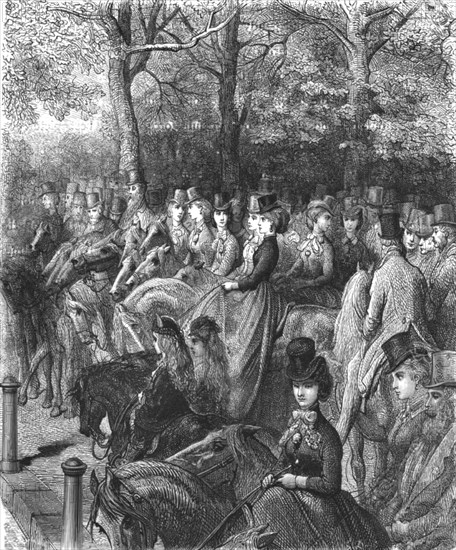 'Hyde Park Corner-The Row', 1872.  Creator: Gustave Doré.